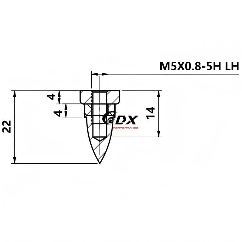 Upgrade lock nut Titamium Bullet Nut of turbo shaft and compressor wheel Fit GT15 GT17 GT20V GT22V TD04 product view 4