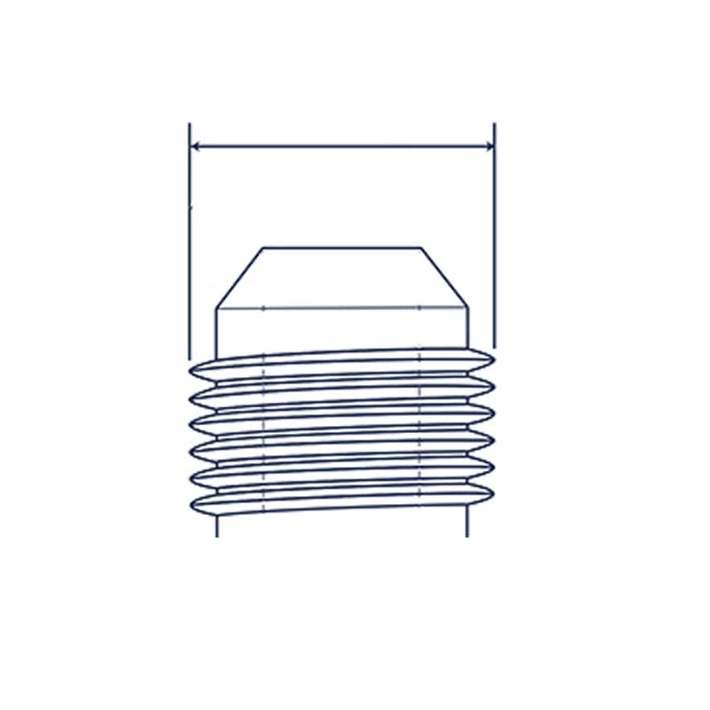 Technical drawing of an AN fitting, showcasing dimensions and thread details.